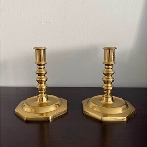 Luxurious Vintage Brass Candle Holders
